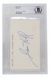 Sam Huff Signed Slabbed New York Giants Index Card BAS Sports Integrity