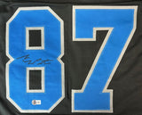 Sam LaPorta Detroit Signed Black Football Jersey BAS ITP