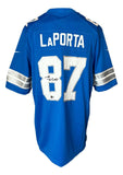 Sam LaPorta Signed Detroit Lions Blue Nike Game Replica Jersey BAS ITP