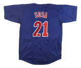 Sammy Sosa Chicago Signed Blue Baseball Jersey JSA
