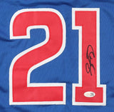 Sammy Sosa Chicago Signed Blue Baseball Jersey JSA QR
