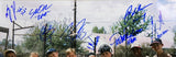 The Sandlot Cast Signed Framed 16x20 Photo by Sports Integrity features Patrick Renna, Tom Guiry, and 6 others' signatures in blue ink across the top, with them posing outside before trees and a house. PSA authenticated.