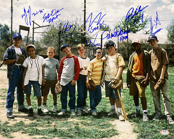 The Sandlot Movie Cast Signed by 8 16x20 Photo Renna PSA/DNA ITP Sports Integrity