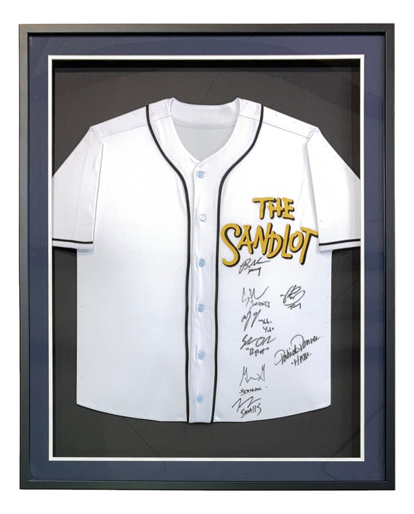 The Sandlot (8) Cast Signed Framed Custom Baseball Jersey PSA/DNA ITP Sports Integrity