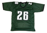 Saquon Barkley Signed Green 2024 SB Stat Football Jersey PSA/DNA