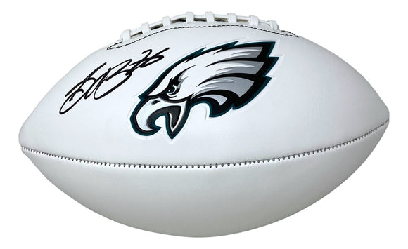 Saquon Barkley Signed Philadelphia Eagles Logo Football PSA/DNA