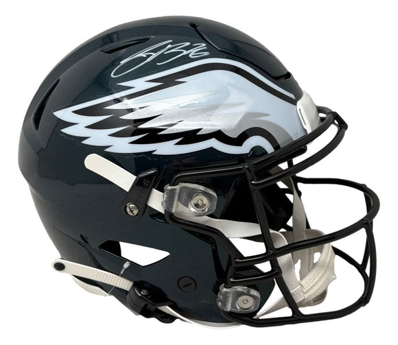 canton eagles football helmet Saquon Barkley Signed Philadelphia Eagles FS Authentic SpeedFlex Helmet PSA/DNA