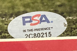 Saquon Barkley Full Signature Framed 16x20 Giants Spotlight Hurdle Photo PSA ITP Sports Integrity