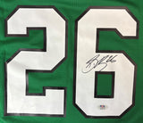 Saquon Barkley Signed Eagles Kelly Green Nike Game Replica Jersey PSA/DNA