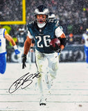 Saquon Barkley Signed 16x20 Eagles Snow Game vs Rams Photo PSA/DNA ITP