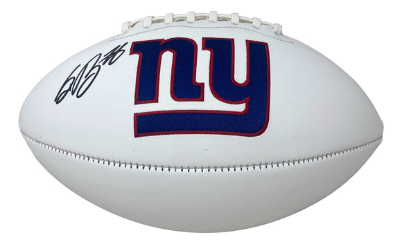 Saquon Barkley Full Signature New York Giants Logo Football PSA ITP Sports Integrity