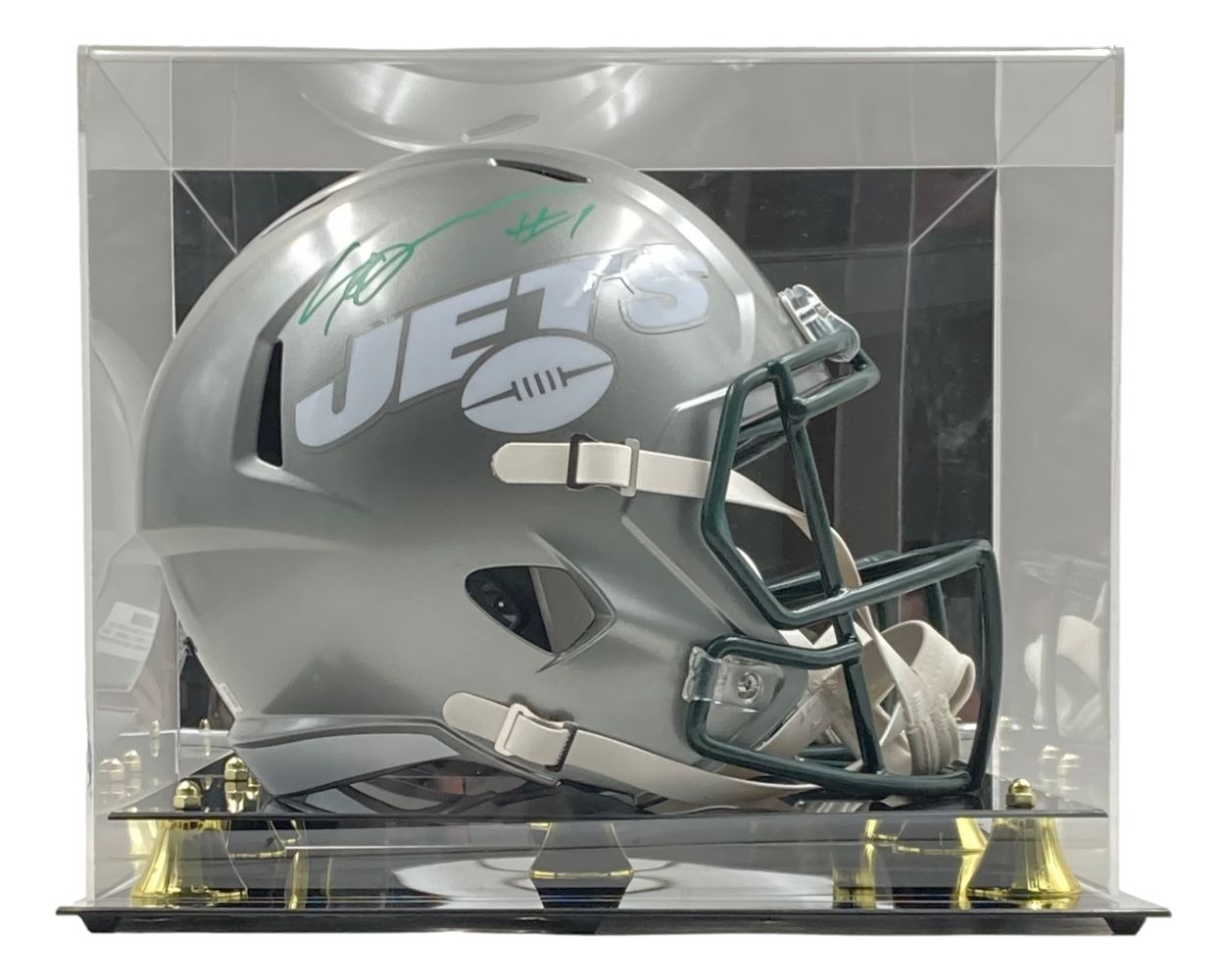 Ahmad Sauce Gardner Signed NY Jets FS Flash Replica Speed Helmet BAS w/ Case Ahmad Sauce Gardner Signed NY Jets FS Flash Replica Speed Helmet BAS w/ Case