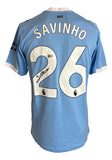 Savinho Signed Manchester City Puma Soccer Jersey BAS