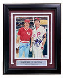 Pete Rose Mike Schmidt Signed Framed 8x10 MLB Baseball Photo BAS