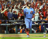 Kyle Schwarber Signed 16x20 Philadelphia Philles Blue Jersey Photo PSA/DNA