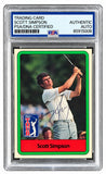 Scott Simpson Signed 1982 Donruss PGA #34 Trading Card PSA/DNA
