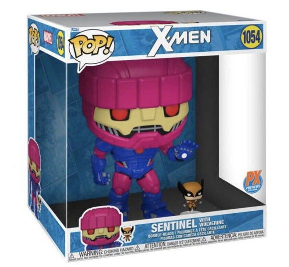 X-Men Sentinel w/ Wolverine #1054 Jumbo 10in Funko Pop Figure