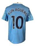 Sergio Aguero Signed Manchester City Puma Soccer Jersey BAS