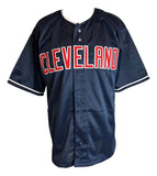 Shane Bieber Cleveland Signed Navy Baseball Jersey JSA