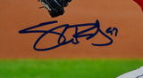 Shane Bieber Signed Framed 8x10 Cleveland Indians Pitch Photo BAS ITP