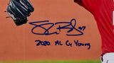 Shane Bieber Signed Framed 16x20 Cleveland Indians Photo 2020 AL CY Young BAS