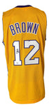 Shannon Brown Los Angeles Signed Yellow Basketball Jersey Sports Integrity