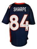 Shannon Sharpe Signed Custom Blue Pro Style Football Jersey BAS ITP