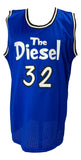 Shaquille O'Neal Signed Custom Blue Pro-Style Basketball Jersey BAS ITP Sports Integrity