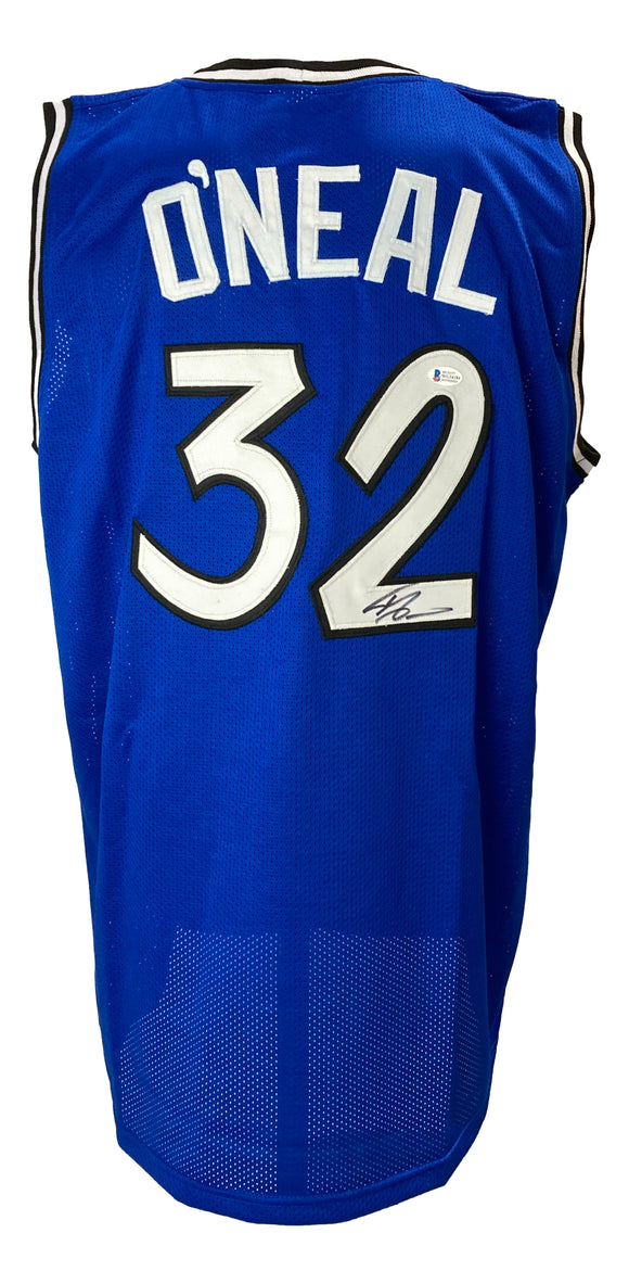 Shaquille O'Neal Signed Custom Blue Pro-Style Basketball Jersey BAS ITP Sports Integrity