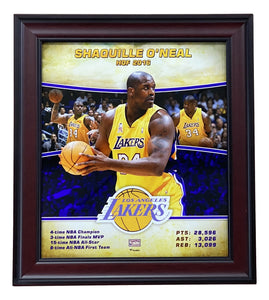 Shaquille O'Neal Framed 12x14 Los Angeles Lakers Photo