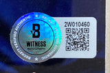 A Shaquille O'Neal Signed Framed 8x10 Lakers w/ Kobe Bryant Photo by Sports Integrity features a Beckett Witness holographic seal, serial number 2W010460, and a QR code on a dark background.
