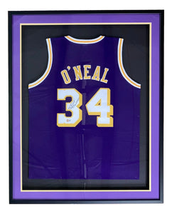 Shaquille O'Neal Signed Framed Custom Purple Pro Style Basketball