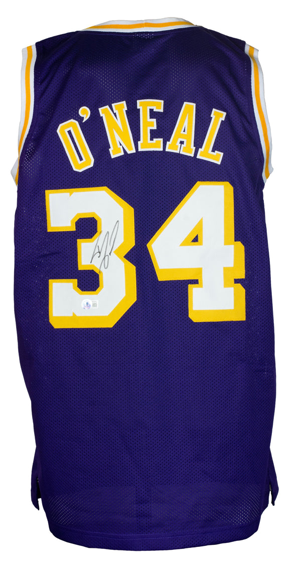 Shaquille O'Neal Signed Custom Purple Pro Style Basketball Jersey BAS ITP Sports Integrity