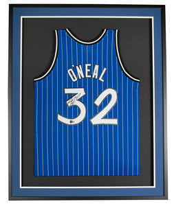 Shaquille O'Neal Signed Framed Magic Blue 1994-95 Mitchell & Ness Jersey BAS Sports Integrity