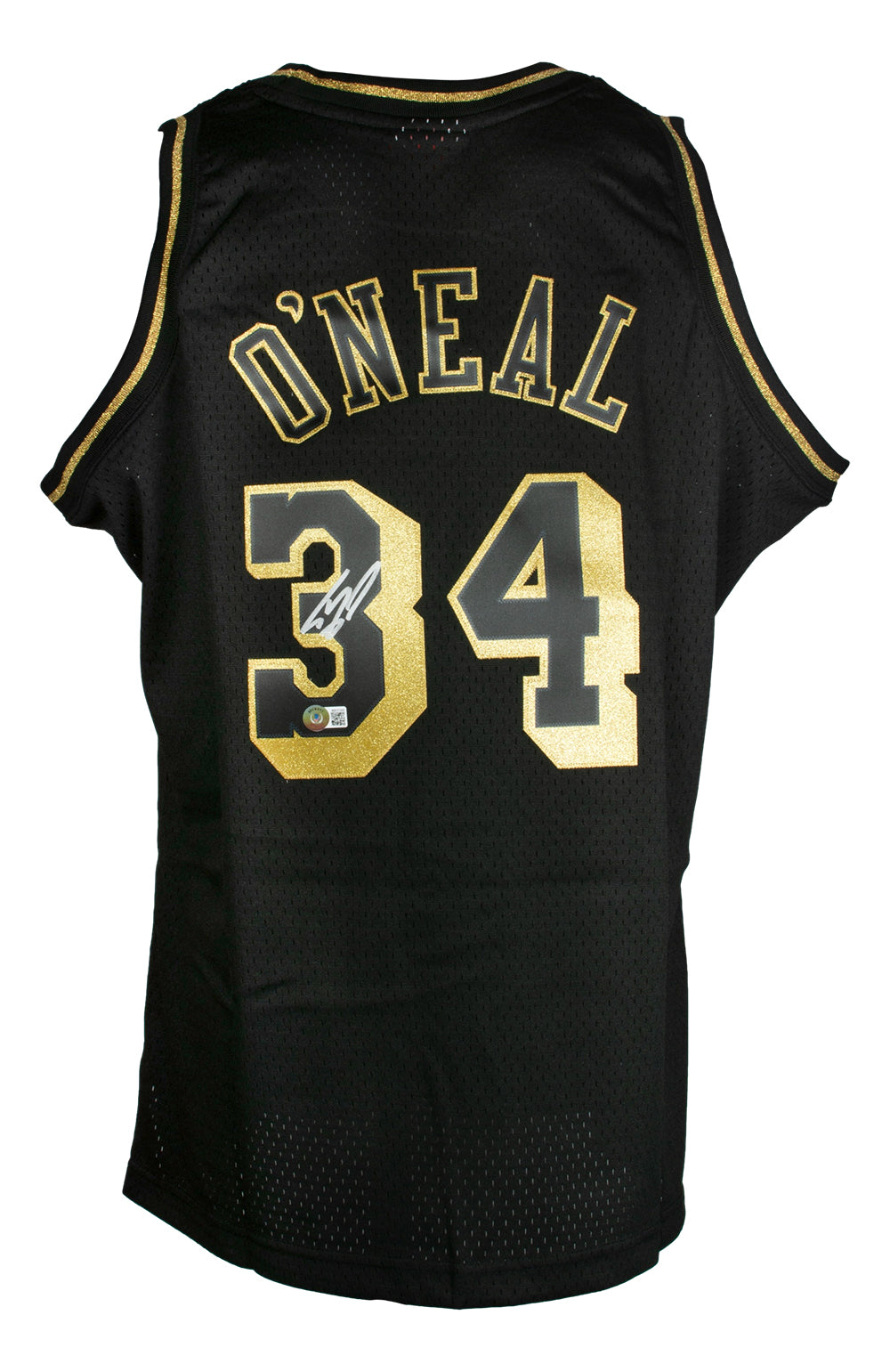 Shaquille O'Neal Signed Los Angeles Lakers Mitchell & Ness Gold