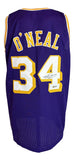Shaquille O'Neal Los Angeles Signed Purple Basketball Jersey BAS