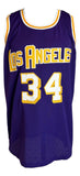 Shaquille O'Neal Los Angeles Signed Purple Basketball Jersey BAS