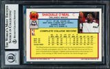 Shaquille O'Neal Signed 1992/93 Topps #362 Magic Rookie Card BAS Auto 10
