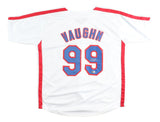 Charlie Sheen Major League Signed White Rick Vaughn Baseball Jersey BAS