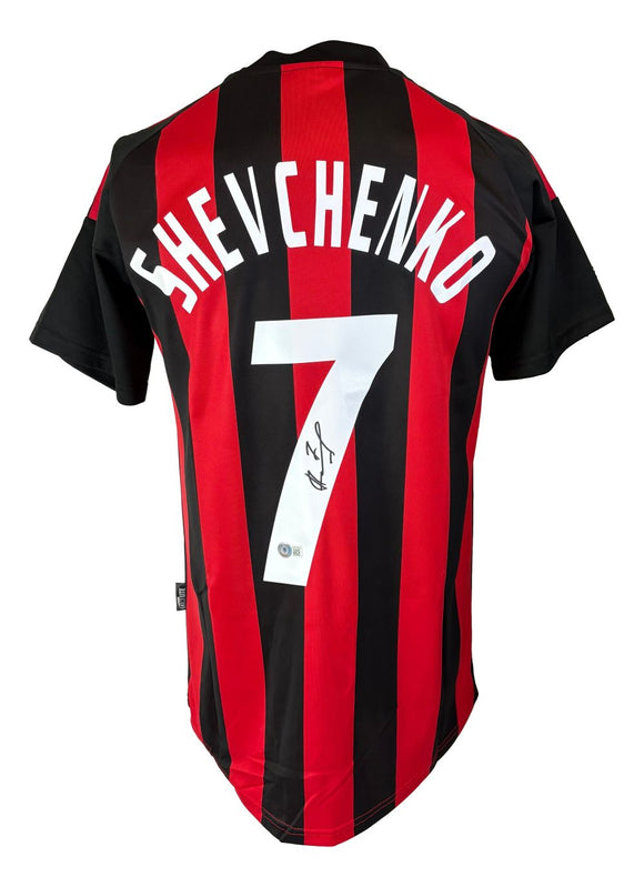 Andriy Shevchenko Signed AC Milan Adidas Soccer Jersey BAS