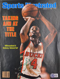 Sidney Moncrief Signed Milwaukee Buck Sports Illustrated Magazine Cover BAS Sports Integrity