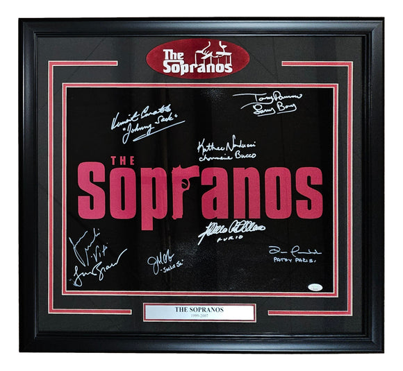 The Sopranos Multi Signed Framed 16x20 Photo Lorraine Bracco +7 Others JSA Sports Integrity