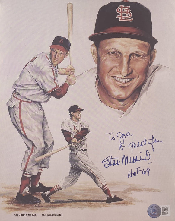Stan Musial Signed 8x10 St. Louis Cardinals Photo BAS BH71164 Sports Integrity