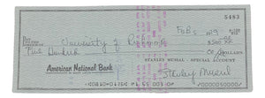 Stan Musial St. Louis Cardinals Signed Personal Bank Check #5483 BAS Sports Integrity