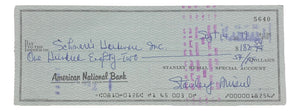 Stan Musial St. Louis Cardinals Signed Personal Bank Check #5640 BAS Sports Integrity
