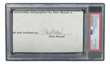 Stan Musial St. Louis Cardinals Signed Slabbed Cut Signature PSA/DNA