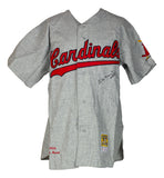 Stan Musial Signed Cardinals M&N Cooperstown Collection Jersey H0F 69 PSA 065