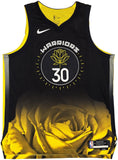 Stephen Curry Signed Warriors Nike Black City Edition Swingman Jersey JSA