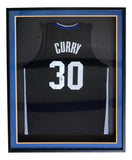 Stephen Curry Signed Framed Custom Black Pro Style Basketball Jersey JSA