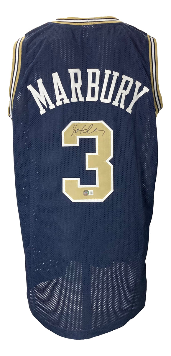 Stephon Marbury Signed Custom Blue College Basketball Jersey BAS ITP Sports Integrity